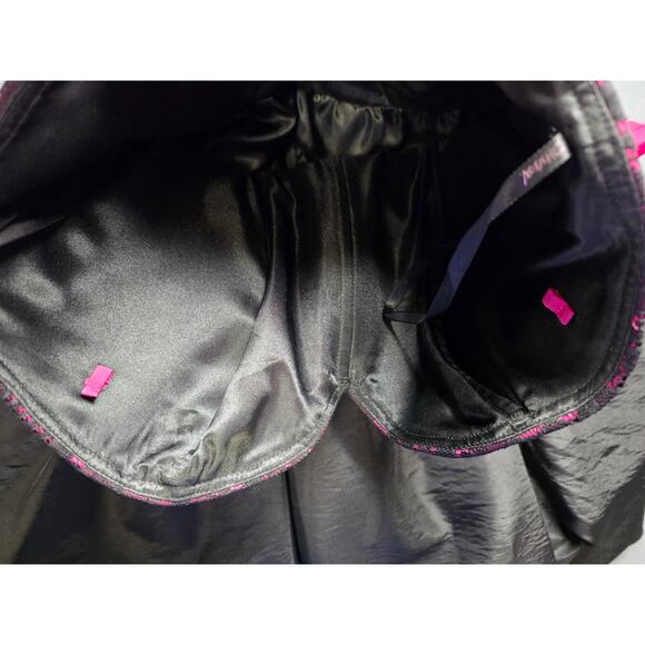 Betsey Johnson Evening Dress Size 2 Puffy Strapless Prom Black Pink Short Lace - Picture 6 of 11